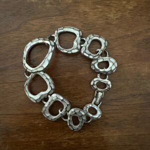Lia Sophia silver hammered bracelet